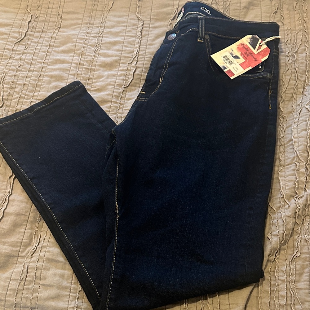 English Laundry Men's Dark Blue Slim Straight Jeans